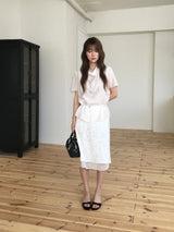 Shalom jacquard midi skirt 