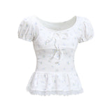 Ciela Floral Ribbon Blouse