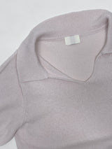 Whole Garment Collar Short Sleeve Knit