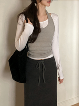 Women Slim Warm Halter Sleeveless (3color)
