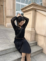  Still Line Long Maxi Banding Skirt (2 colors)