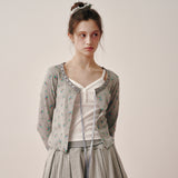 Ribbon Tie Cardigan (Grey)