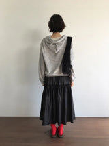 Chatin frill long skirt (2color)