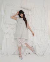 COUNTRY FLARE LINEN DRESS / BEIGE
