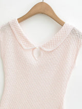 Luelle Eyelet Collar Knit