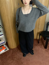 Loose wide slacks