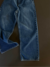 [Unisex] Stud wide denim pants