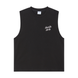 25SS SCRIPT LOGO OUTLINE SLEEVELESS BLACK