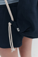 【MADE】 Waffle String Gym Sack_Navy