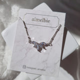 [VIVIZ Eunha Necklace] ヘブンリークリスタルネックレス-シルバー(Regular Length Version)