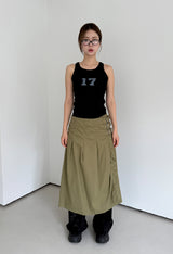 fancy buckle wrap skirt 