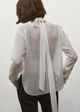 SHEER TIE BLOUSE