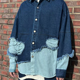 bleach denim shirt_blue