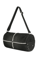 DENIM BARREL BAG