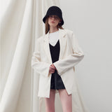 D-RING BELTED JACKET IVORY