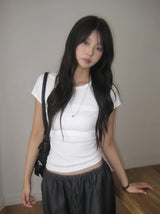 26SS★ [MADE] Ahen Basic Slim Short Sleeve T-shirt