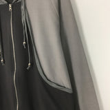 Block Cutout Hoodie Zip-Up
