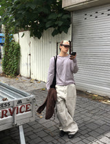 No.1420 ストライプカッティングクロップT(4color)