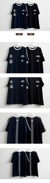 Pi トラックライン半袖 Tシャツ