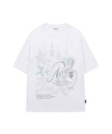 エンジェルラビットアスキーグラフィックオーバーフィットTシャツ -ホワイト