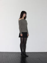 CLASSIC PADDED MINI SKIRT (BLACK)
