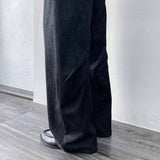 ミネラル グレー リラックスド フルレングス パンツ
