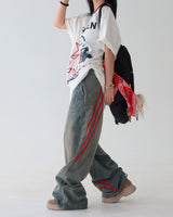 Funky Star Oversized Fit Boxy Short Sleeve T-shirt