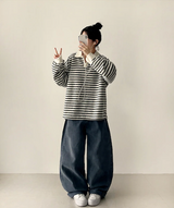 Momo Dangala Loose Fit Collar Sweatshirt