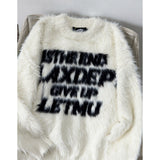 [Unisex] D スノーレタリングアンゴラニットウェア (2 colors)