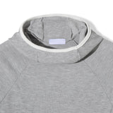 ブリックフィンガーホールワッフルフーディーTシャツ -3C