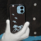 Horse Star Sky Blue Brown Vintage Case