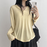 Ribbed hoodie snap hoodie (4 colors)