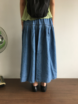 Mori denim long skirt (1color)