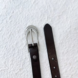 ntage Curve Buckle Leather Belt