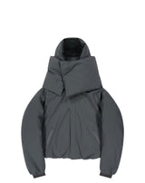 Detachable Muffler Down Jacket / Charcoal