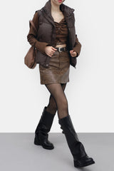 Jeno, high neck vest padded jacket.
