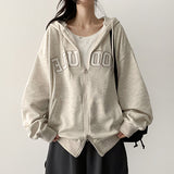Modular Patch Embroidery Hoodie Zip-Up