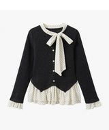 Raiden Dot Tie Layered Blouse
