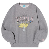TROLLS VINTAGE 求ラフィックナッピングスウェットシャツ - MELANGE GRAY