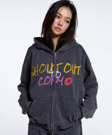 SHOUT OUT TO CONY GRAPHIC HOODIE / CHARCOAL