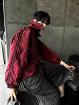 Lightweight High-Neck Side Track Wind Jacket 4color