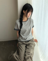 Leron Roll-Up Button Short-Sleeve T-Shirt