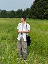 リボルバーナイロン半袖シャツ – M, L (3 Colors)