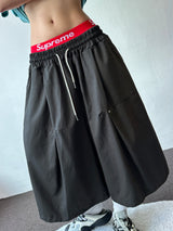 Courtney Rivet Slit Balloon Bermuda Shorts 3color