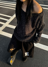PUFFY CUTOUT KNIT