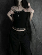 gloy lace sleeveless (2color)