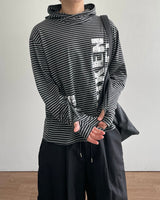 ヴァインストライプフードロングスリーブ