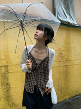 Fine Summer Linen V-Neck Loose-Fit Cardigan
