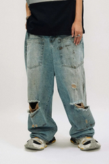 Reversed Vintage Distressed Jeans