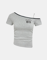 Struggle オフショルダーグラフィックTシャツ